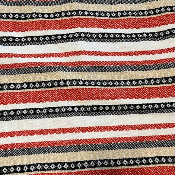 LOFT 100% Cotton Mini Skirt Size 4 Southwestern Tribal Striped Boho Preppy - Picture 4 of 11